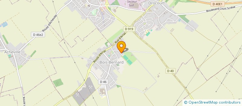 localisation de l'entreprise ENTENTE SPORTIVE BOIS BERNARD ACHEVILLE (E.S.B.B.A)  BOIS-BERNARD