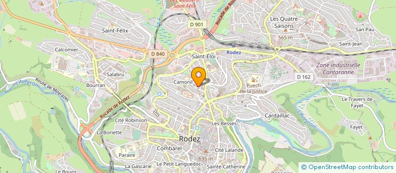 localisation de l'entreprise ENTENTE SPORTIVE BOULISTE RUTHENOISE  RODEZ