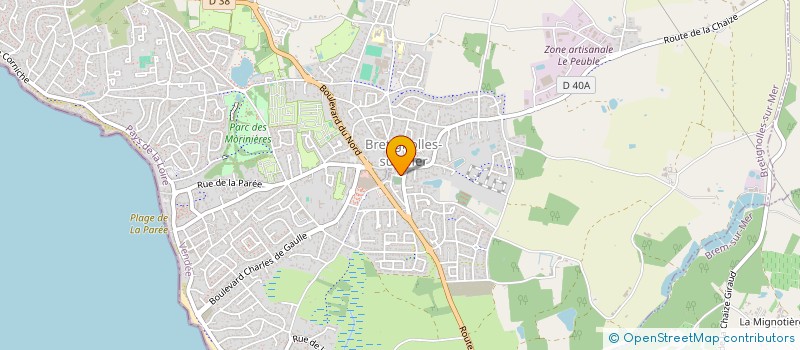 localisation de l'entreprise ENTENTE SPORTIVE BREM S-MER FOOTBALL à BREM-SUR-MER