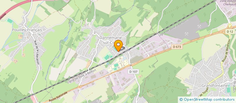 localisation de l'entreprise ENTENTE SPORTIVE DE DANNEMARIE SUR CRETE  DANNEMARIE-SUR-CRETE