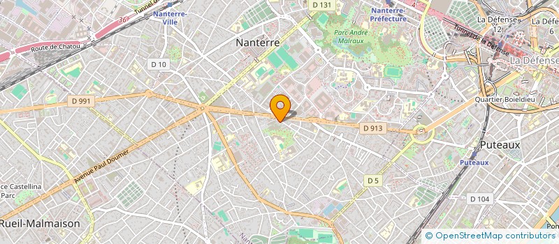 localisation de l'entreprise ENTENTE SPORTIVE DE NANTERRE HANDBALL 92  NANTERRE
