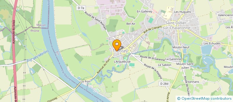 localisation de l'entreprise ENTENTE SPORTIVE DE SAINT DIDIER VOLLEY BALL  THOISSEY