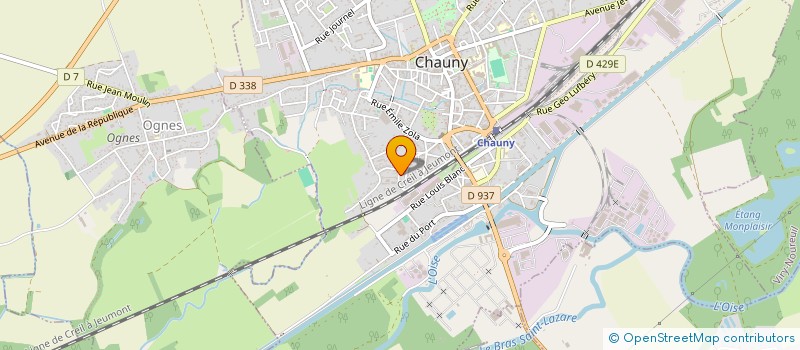 localisation de l'entreprise ENTENTE SPORTIVE DES CHEMINOTS DE TERGNIER à CHAUNY