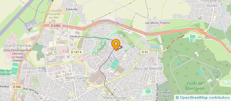 localisation de l'entreprise ENTENTE SPORTIVE DU MONT  GAILLARD  LE HAVRE