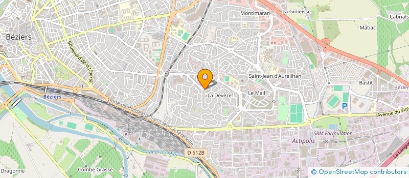 localisation de l'entreprise ENTENTE SPORTIVE ET PEDAGOGIQUE DES ARBOUSIERS  BEZIERS