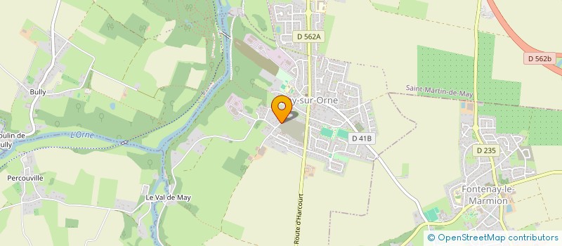 localisation de l'entreprise ENTENTE SPORTIVE INTERCOMMUNALE DE LA VALLEE DE L ORNE  MAY-SUR-ORNE