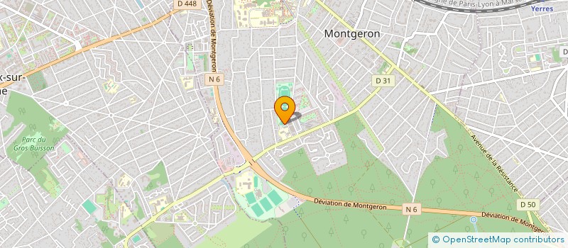 localisation de l'entreprise ENTENTE SPORTIVE MONTGERON HANDBALL à MONTGERON
