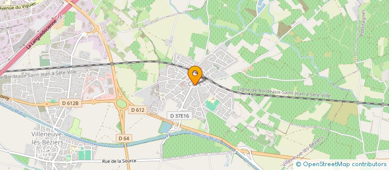 localisation de l'entreprise ENTENTE SPORTIVE PORTIRAGNES CERS VILLENEUVE XV à CERS