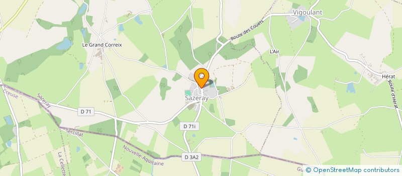 localisation de l'entreprise ENTENTE SPORTIVE SAZERAY-VIGOULANT à SAZERAY