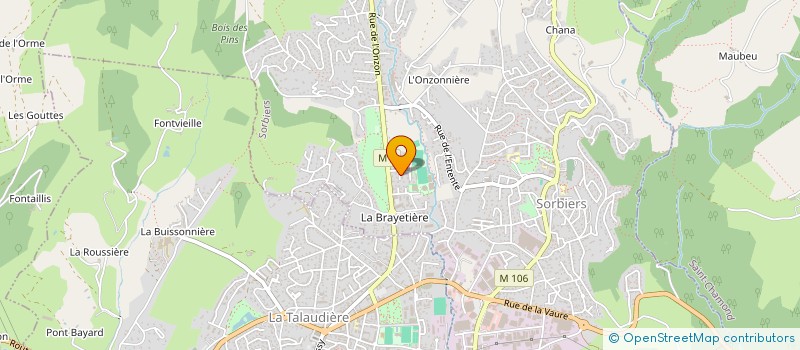localisation de l'entreprise ENTENTE SPORTIVE SORBIERS à SORBIERS