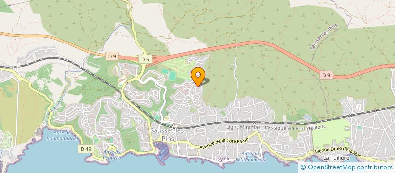 localisation de l'entreprise ENTENTE SPORTIVE TAEKWONDO COTE BLEUE  SAUSSET-LES-PINS