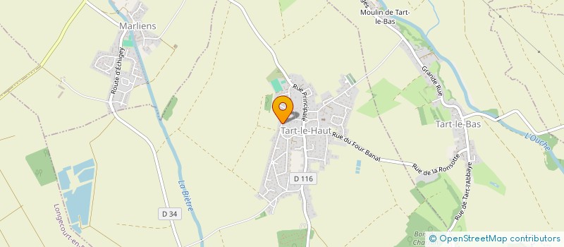 localisation de l'entreprise ENTENTE SPORTIVE TART LE HAUT VARANGES  TART