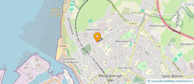 localisation de l'entreprise ENTENTE SPORTS LOISIRS BOULOGNE à BOULOGNE-SUR-MER