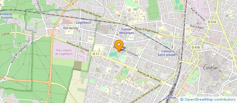 localisation de l'entreprise ENTENTE SPORTS REUNIS COLMAR ATHLE CLUB  COLMAR