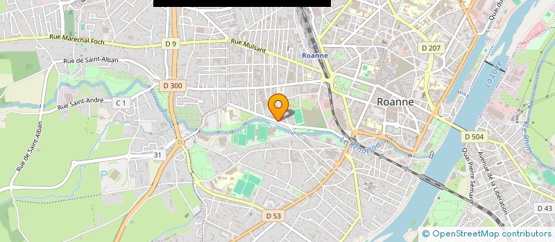 localisation de l'entreprise ENTENTE SPRTIVE ROANNAISE  ROANNE