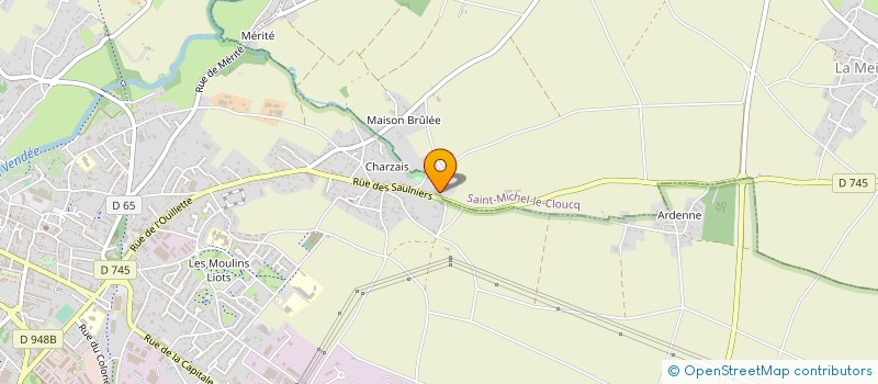 localisation de l'entreprise ENTENTE SUD VENDEE.(ESV).SAINT-MICHEL-LE-CLOUCQ - PISSOTTE - L'ORBRIE.  L'ORBRIE