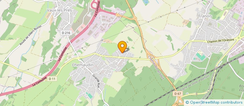 localisation de l'entreprise ENTENTE TAXIS GRAND BESANCON (ETGB)  CHEMAUDIN ET VAUX