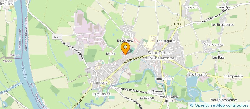 localisation de l'entreprise ENTENTE TENNIS CLUB VAL DE SAONE-CHALARONNE à SAINT-DIDIER-SUR-CHALARONNE
