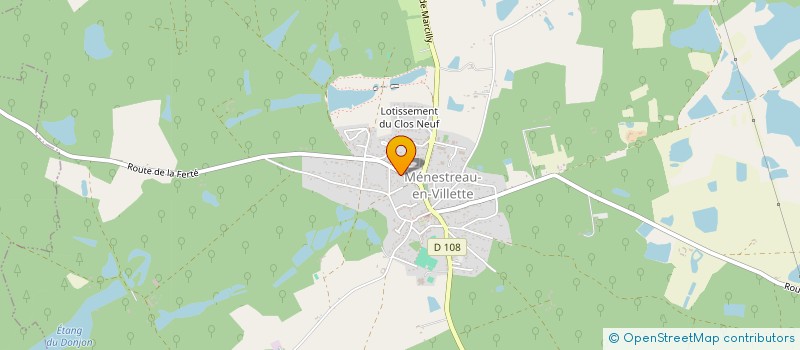 localisation de l'entreprise ENTOMOTEC à MENESTREAU-EN-VILLETTE