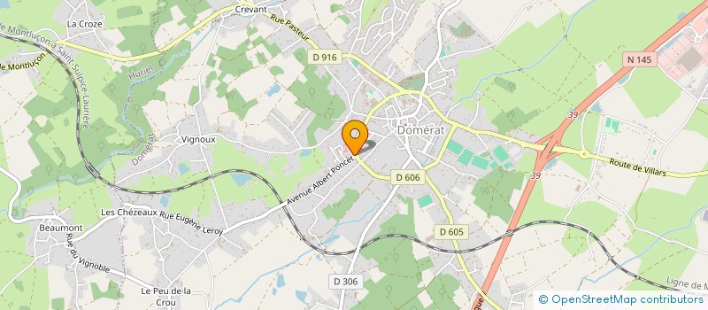 localisation de l'entreprise ENTR ACT à DOMERAT
