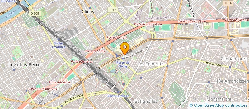 localisation de l'entreprise ENTR AIDE FRATERNELLE  PARIS 17