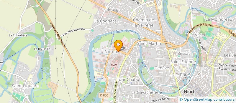 localisation de l'entreprise ENTR'AIDE MAIF à NIORT
