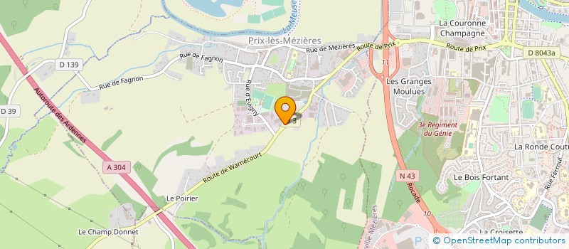 localisation de l'entreprise ENTR'AIDE MUTUELLE R D T A  PRIX-LES-MEZIERES