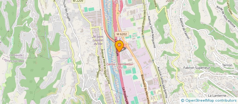 localisation de l'entreprise ENTR BATIM SARACCHI ET FILS  NICE