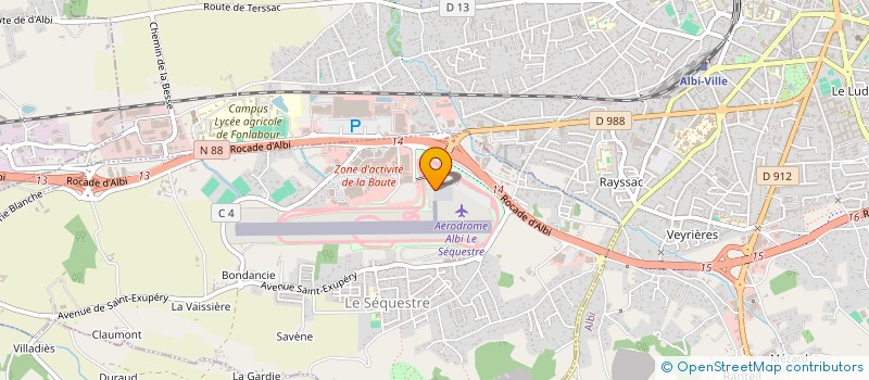 localisation de l'entreprise ENTR BATIM TRAV PUBLICS PERIE  LE SEQUESTRE