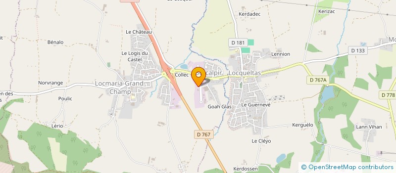 localisation de l'entreprise ENTR DE MACONNERIE KERGOSIEN FRERES  LOCMARIA-GRAND-CHAMP