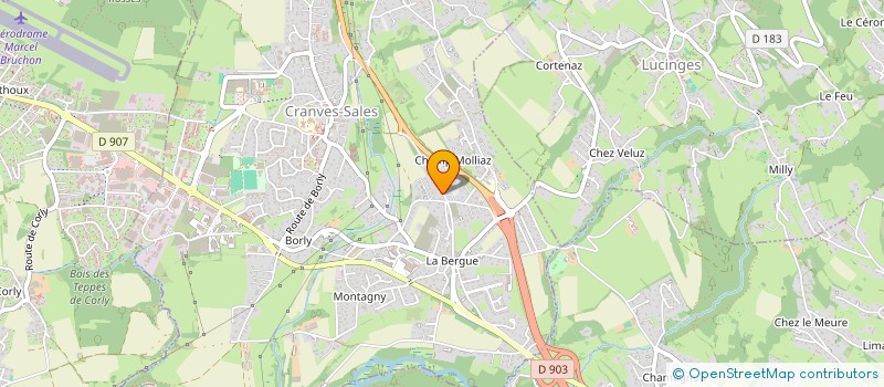 localisation de l'entreprise ENTR ' DUCS  CRANVES-SALES