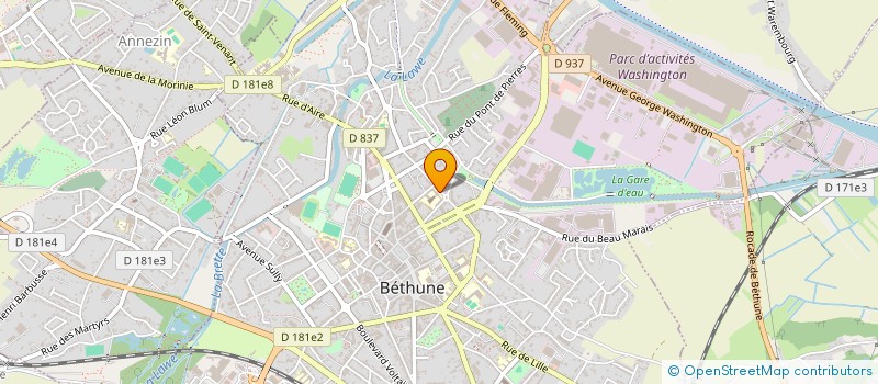 localisation de l'entreprise ENTR'ED DE L'ECEB à BETHUNE