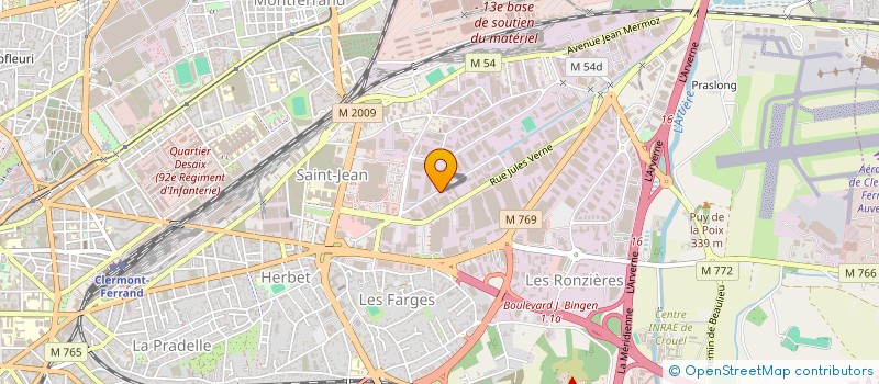 localisation de l'entreprise ENTR ELECTR VERNET ET BOSSER  CLERMONT-FERRAND