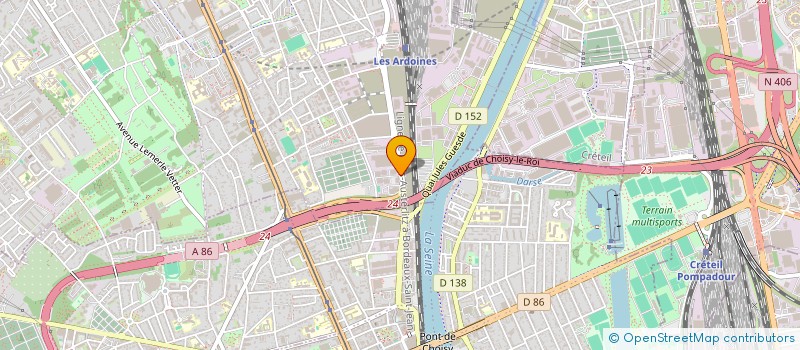 localisation de l'entreprise ENTR ENTRETIEN EQ ELECTRIQUE  VITRY-SUR-SEINE