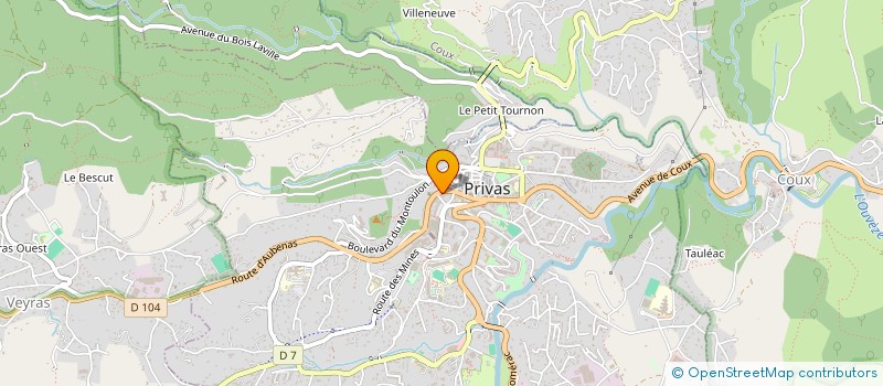 localisation de l'entreprise ENTR GEN D'ELECTRICITE DUMAS PIERRE à PRIVAS