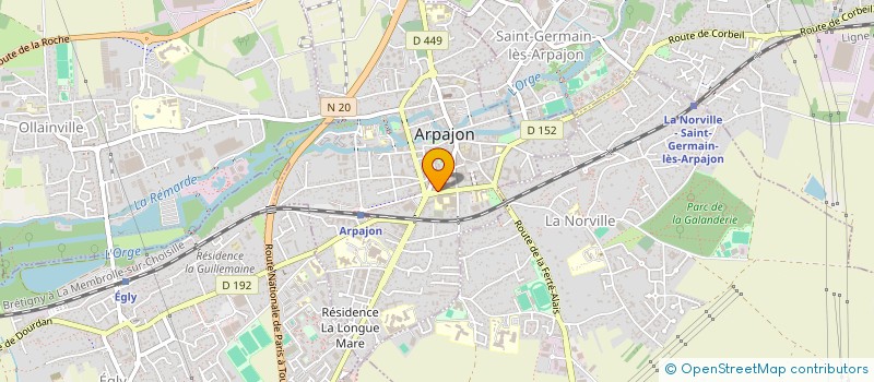 localisation de l'entreprise ENTR GEN DE PEINTURE DEQUIN - LABBE à ARPAJON