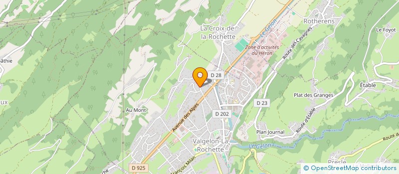 localisation de l'entreprise ENTR GENERALE CONSTRUCTION ROCHETTOISE  VALGELON-LA ROCHETTE