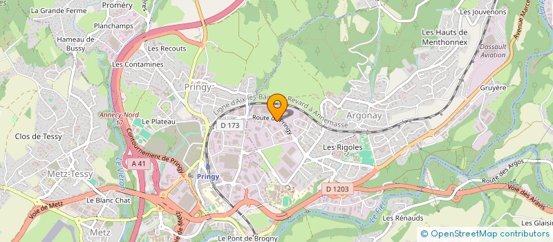 localisation de l'entreprise ENTR GENERALE D'ISOLATION INDUSTRIELLE  ARGONAY