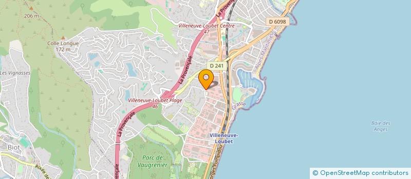 localisation de l'entreprise ENTR GENERALE DE CONSTRUCTION DU SUD EST à VILLENEUVE-LOUBET