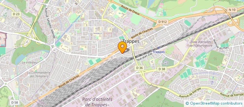localisation de l'entreprise ENTR GENERALE ENVIRONNEMENT BATIMENT à TRAPPES