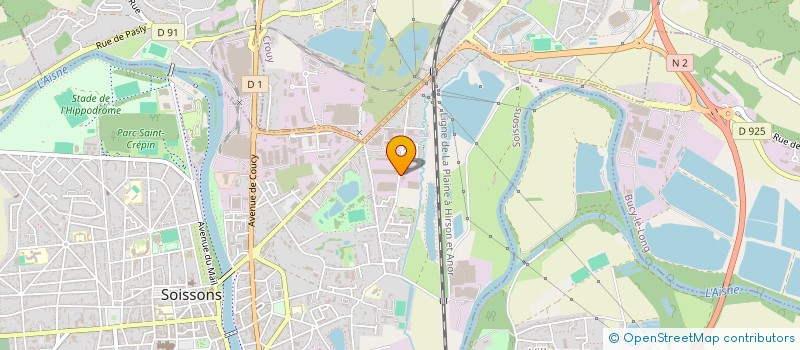 localisation de l'entreprise ENTR MACON PAOLINI-DUVAL à SOISSONS