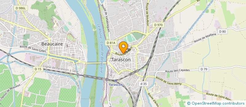 localisation de l'entreprise ENTR PLOMB CHAUF SANIT ASTRO  TARASCON