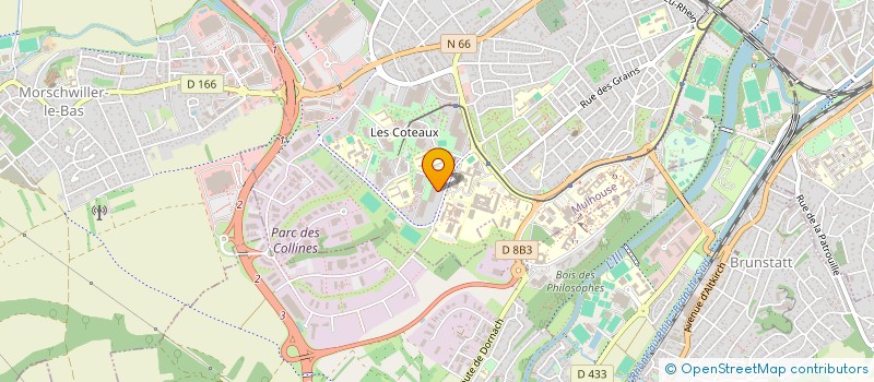 localisation de l'entreprise ENTR PRIVEE SURVEILLANCE D'INTERVENTION à MULHOUSE