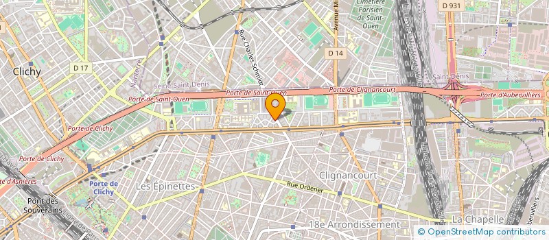 localisation de l'entreprise ENTR RAVALEMENT PEINTURE MACONNERIE  PARIS