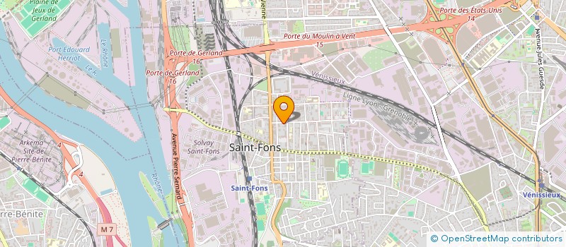 localisation de l'entreprise ENTR RHONALPINE CLOISONS PREFABRIQUES à SAINT-FONS
