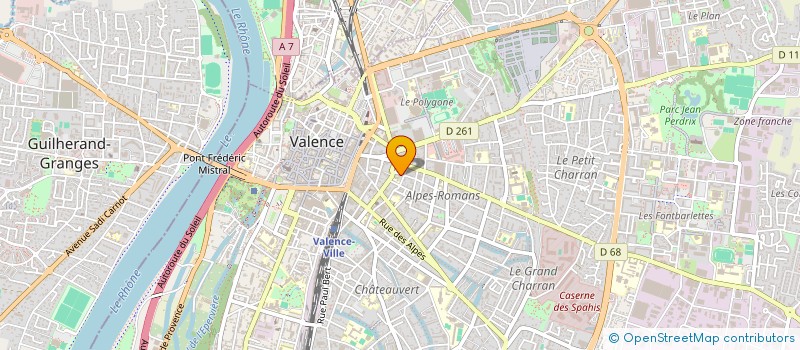 localisation de l'entreprise ENTR SPECIAL PEINTURE ETANCHE REVET TECH à VALENCE