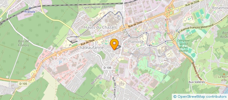 localisation de l'entreprise ENTR TECHNIQ REGULATION ELECTRIQ CHAUFFA à BESANCON
