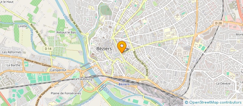 localisation de l'entreprise ENTR TRAVAUX AGRIC PUBLICS HONNORAT  BEZIERS