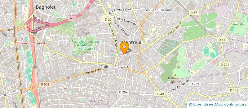 localisation de l'entreprise ENTRA'ACT 2000 à MONTREUIL