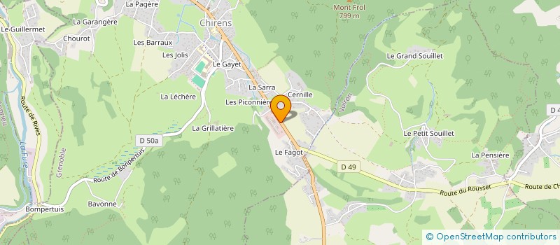 localisation de l'entreprise ENTRABAT à CHIRENS